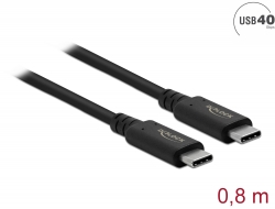 86979 Delock Cablu USB4™ 40 Gbps coaxial 0,8 m
