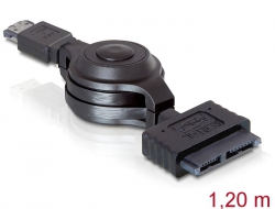 82456 Delock Cable eSATAp > Slim SATA 13pin retractable