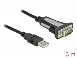 65962 Delock Προσαρμογέας USB 2.0 σε 1 x σειριακό RS-232 3 m