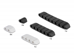 18400 Delock Cable holder trapezoid self-adhesive combo set 10 pieces black / white 