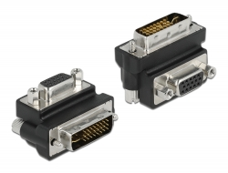 65172 Delock Adapter VGA Buchse zu DVI 24+5 Pin Stecker rechts gewinkelt