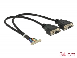 84710 Delock Connection Cable  40 pin 1.25 mm > 2 x VGA