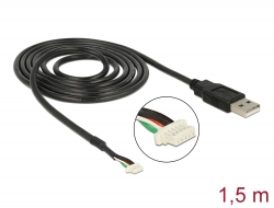 95987 Delock Cablu de conectare USB 2.0 pentru module de cameră cu 5 pini V5 V51 1,5 m