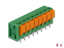 66272 Delock Terminal block with push button for PCB 8 pin 5.08 mm pitch vertical 4 pieces