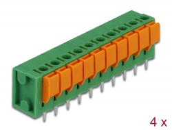 66273 Delock Bloque de terminales con pulsador para PCB 10 pin 5,08 mm paso vertical 4 piezas