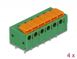 66276 Delock Priključni blok s gumbom za PCB s 6 zatika visine 5,08 mm, vodoravne, 4 komada