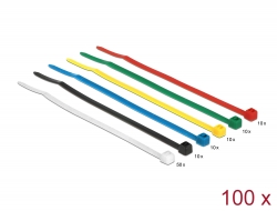 18627 Delock Cable ties coloured L 100 x W 2.5 mm 100 pieces