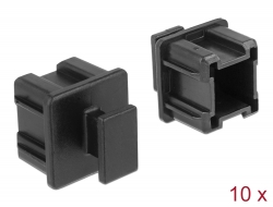 64012 Delock Zaštita od prašine za priključak Mini SAS HD SFF 8644 ženski s držačem 10 kom. crni