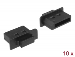 64025 Delock Staubschutz für DisplayPort Buchse mit Griff 10 Stück schwarz 