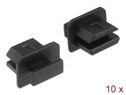 64026 Delock Capot noir pour mini DisplayPort femelle avec prise 10 pièces
