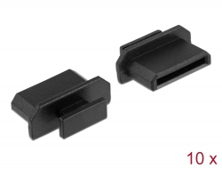 64027 Delock Capac de praf pentru HDMI mini-C mamă cu mâner, 10 bucăți, culoarea neagră