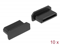 64028 Delock Κάλυμμα σκόνης για θηλυκό HDMI mini-C xωρίς λαβή 10 μαύρων τμημάτων