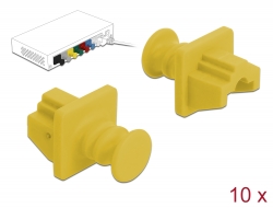 86511 Delock Dust Cover for RJ45 jack 10 pieces yellow