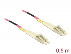 86544 Delock Cable de fibra óptica LC > LC multimodo OM4 0,5 m