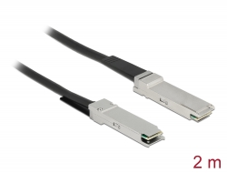 86430 Delock Cablu tip Twinax cu conector tată QSFP28 > conector tată QSFP28, 2 m