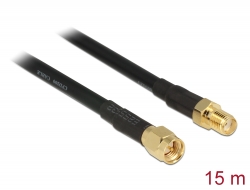 89425 Delock Antenski kabel s SMA utikačem > SMA ženski CFD/RF200 15 m s niskim gubicima