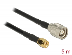 89513 Delock Antenna Cable RP-TNC plug > SMA plug RG-58 C/U 5 m