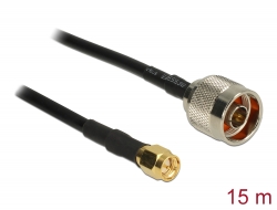 89516 Delock Antenna Cable N plug > SMA plug CFD200 15 m low loss