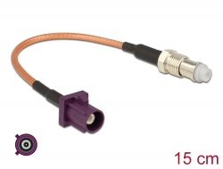 89675 Delock Antenski kabel s FAKRA D utikačem > FME ženski RG-316 15 cm