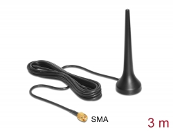 88690 Delock GSM UMTS Sixband Antenne SMA 0 dBi omnidirektional mit magnetischem Standfuß starr schwarz