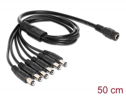 83289 Delock Cable DC Splitter 5.5 x 2.1 mm 1 x female > 6 x male