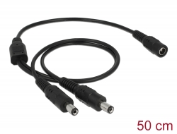 83286 Delock Cable divisor de CC de 5,5 x 2,1 mm 1 x hembra a 2 x macho