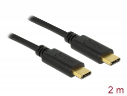 83324 Delock Cable USB 2.0 Type-C a Type-C 2 m PD 5 A E-Marker