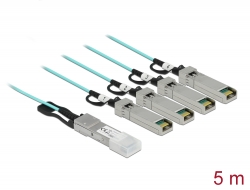 84069 Delock Aktivní optický kabel QSFP+ > 4 x SFP+ 5 m