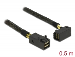 83621 Delock Cable Mini SAS HD SFF-8643 > Mini SAS HD SFF-8643 angled 0.5 m