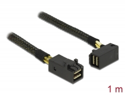 83643 Delock Cablu cu conector Mini SAS HD SFF-8643 > conector Mini SAS HD SFF-8643 în unghi, de 1 m