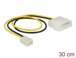 83659 Delock Power Cable 2 pin male > 3 pin female (fan) 30 cm