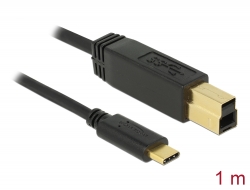 83675 Delock USB 3.1 Gen 2 (10 Gbps) Kabel Type-C zu Typ-B 1 m