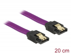 83689 Delock Cablu SATA 6 Gb/s 20 cm, violet