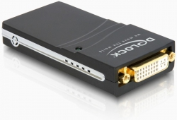 61644  Delock Adaptér z USB 2.0 na DVI  VGA  HDMI