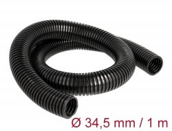 60460 Delock Manşon protecţie cablu 1 m x 34,5 mm, negru