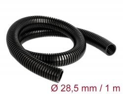60459 Delock Plášť na ochranu kabelů, 1 m x 28,5 mm, černý