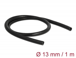 60457 Delock Manchon de protection de câble, 1 m x 13 mm, noir
