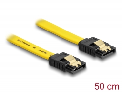 82809 Delock Cablu SATA 6 Gb/s 50 cm, galben