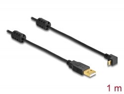 83148 Delock Kabel USB-A Stecker > USB micro-B Stecker gewinkelt 90° oben / unten