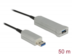 83740 Delock Aktives Optisches Kabel USB 5 Gbps Typ-A Stecker zu Typ-A Buchse 50 m