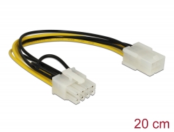 83775 Delock Power Cable PCI Express 6 pin female > PCI Express 8 pin male 20 cm