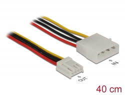 83821 Delock Power Cable 4 pin male > 4 pin floppy female 40 cm