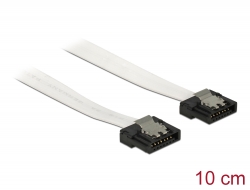 83830 Delock Cable SATA 6 Gb/s de 10 cm blanco FLEXI