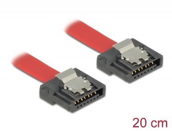 83833 Delock Kabel SATA, 6 Gb/s, 20 cm, červený FLEXI