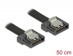 83841 Delock SATA 6 Gb/s Cable 50 cm black FLEXI