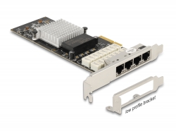 88610 Delock PCI Express x4 Karta na 4 x RJ45 Gigabit LAN Obchvat