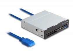 91759 Delock 3.5″ SuperSpeed USB Card Reader 6 Slots + 1 x USB Typ-A Buchse 
