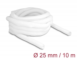 20816 Delock Samouzavírací pletené opláštění 10 m x 25 mm, bílá