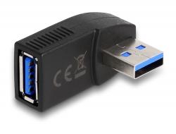 65342 Delock Adapter USB 3.0 Stecker-Buchse gewinkelt 270° horizontal