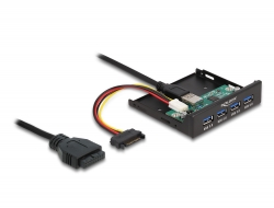 64166 Delock Interner 3.5″ USB 3.2 Gen 1 Hub 4 Port 